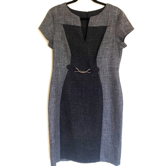 connected apparel Dresses & Skirts - Connected Apparel Career Fitted Gray Dress